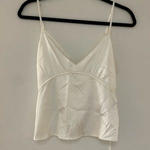 ZARA white lace tank top
